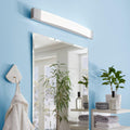 eglo siderno ip44 chrome led bathroom wall mirror light 58cm