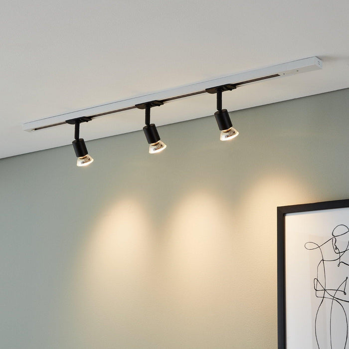 eglo tb buzz black track light system spotlight