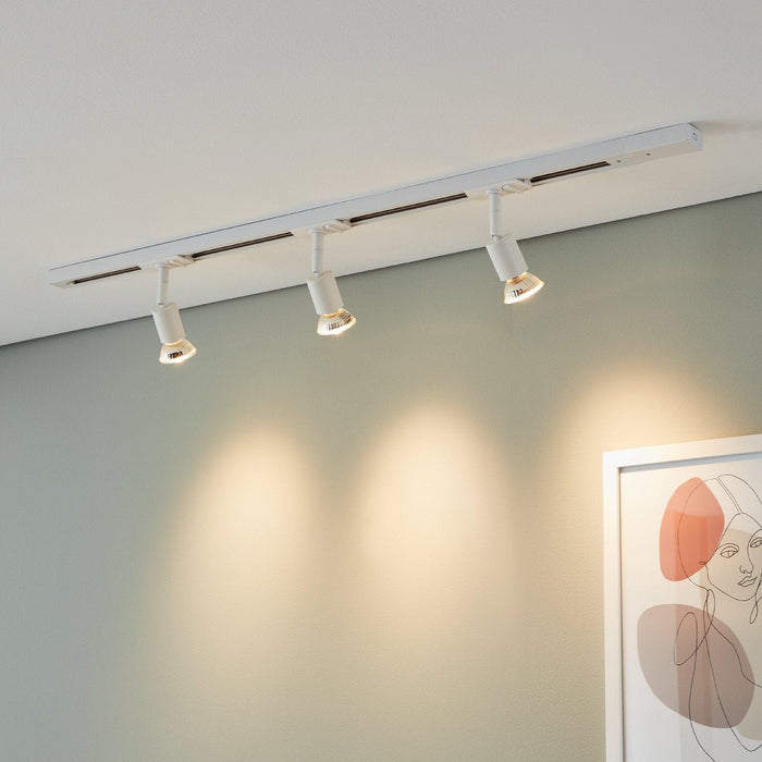 eglo tb buzz white track light system spotlight living room image