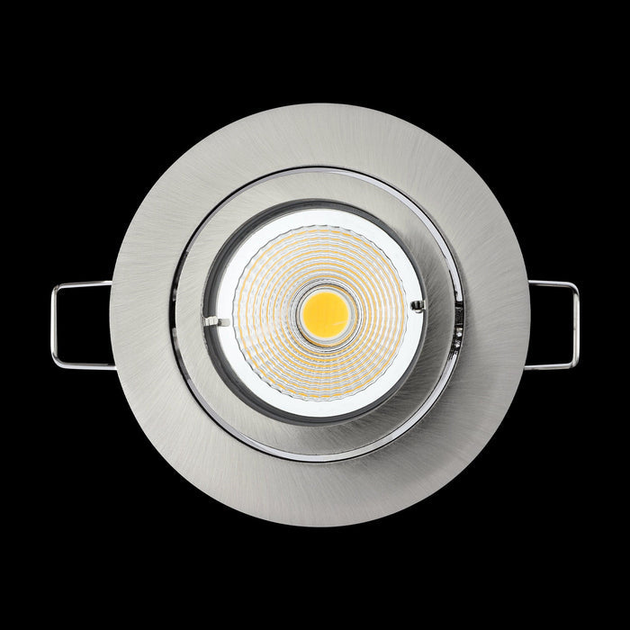 eglo tedo 1 nickel recessed downlight living room close up