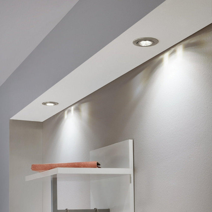 eglo tedo set of 3 nickel recessed downlights