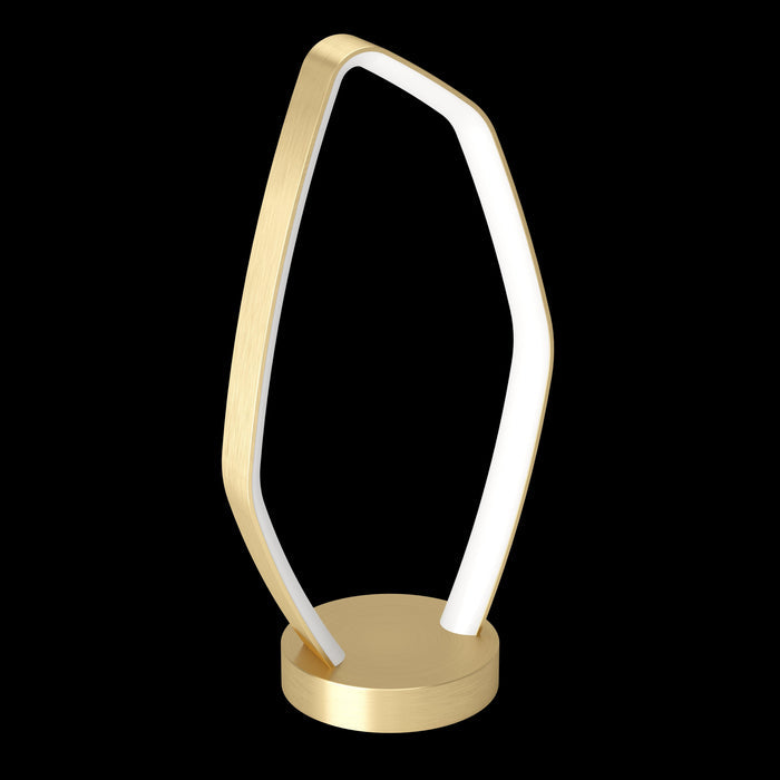 eglo vallerosa gold led table lamp living room close up