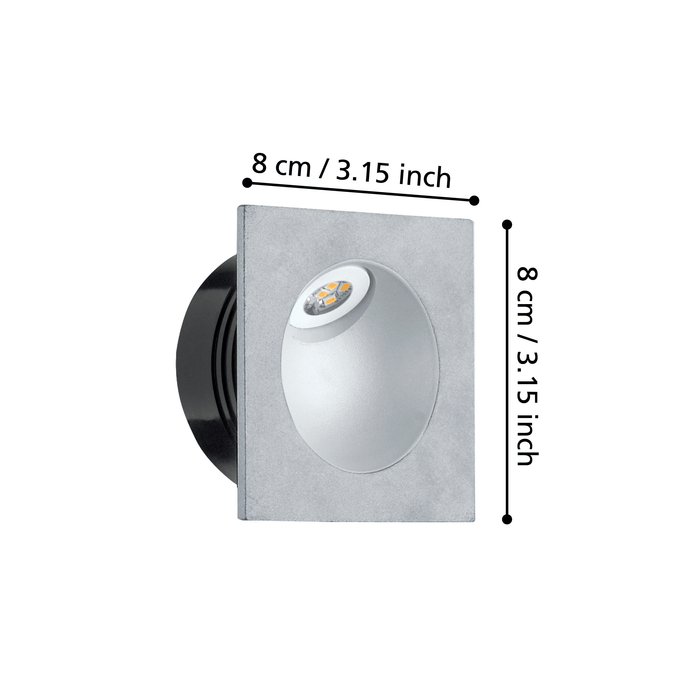 Eglo Zarate Silver LED Recessed Downlight — close-up detail