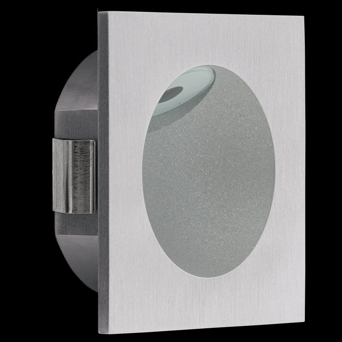 eglo zarate silver led recessed downlight living room close up