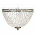 ekon beaded glass satin nickel non electric pendant 181 sn
