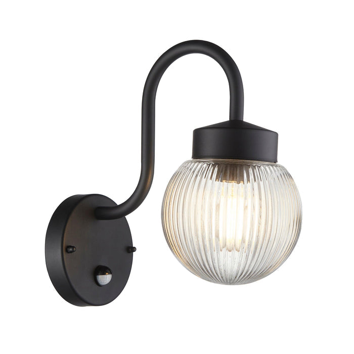 eldon pir black outdoor wall light by Endon Lighting Living room close up image