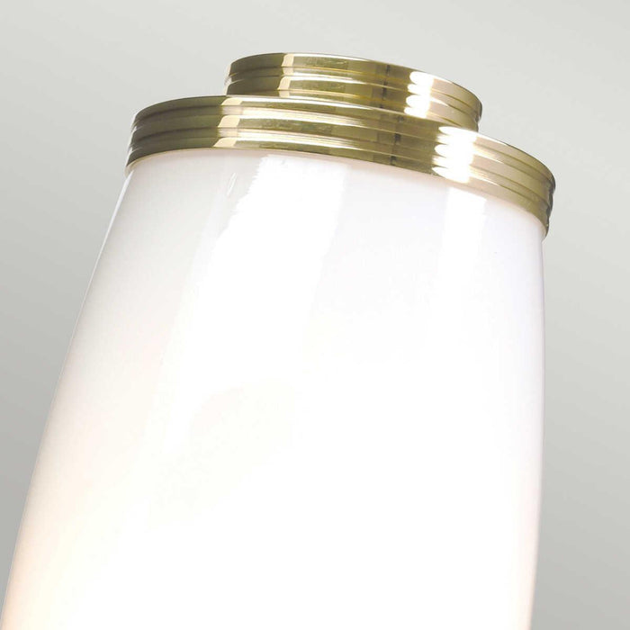 Eliot Polished Brass Finish Solid Brass Bathroom Wall Light Wide Living Room Image