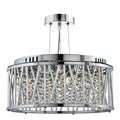 Elise 3 Light Chrome & Crystal Ceiling Flush/Pendant-Ceiling Pendant Lights-1-Tiffany Lighting Direct