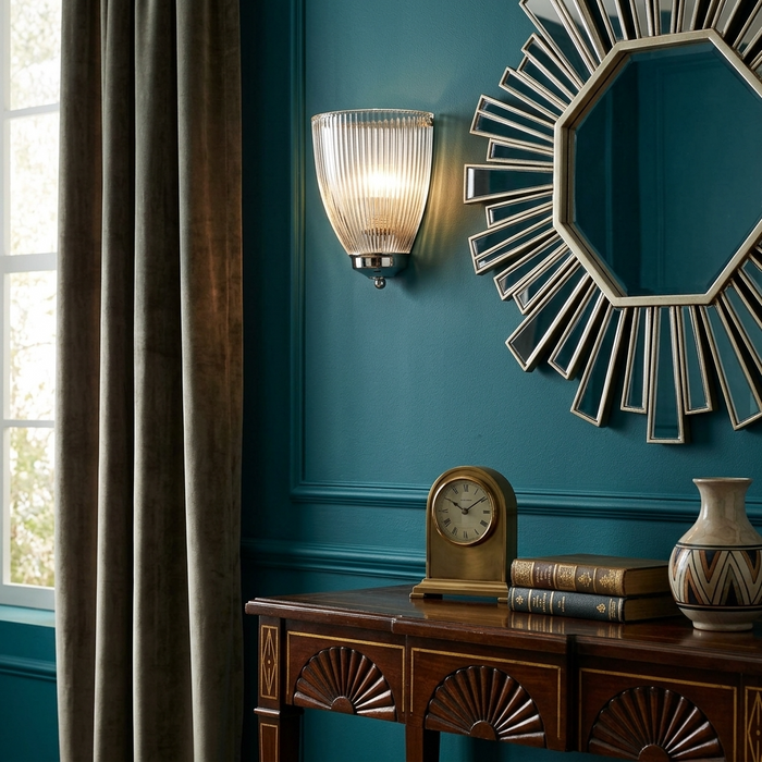 Elongated Prismatic Art Deco Flush Wall Light Kansa 270861 — alternate view