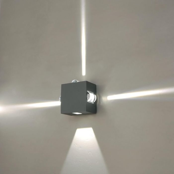 Elstead Agner 4 Way Black Outdoor Wall Light — alternate view