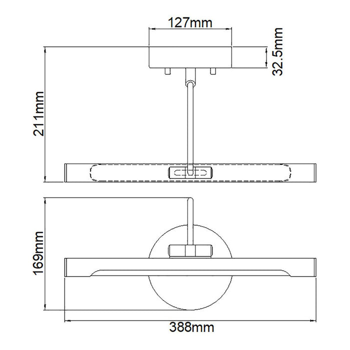 Elstead Alton 1 Light Small Black LED Picture Light — alternate view