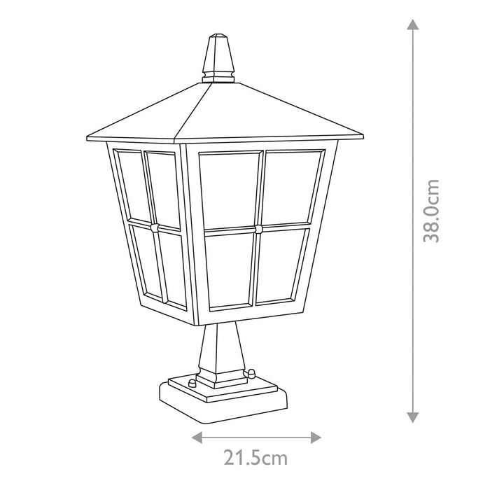 Elstead Canterbury Black Outdoor Pedestal Lantern — alternate view