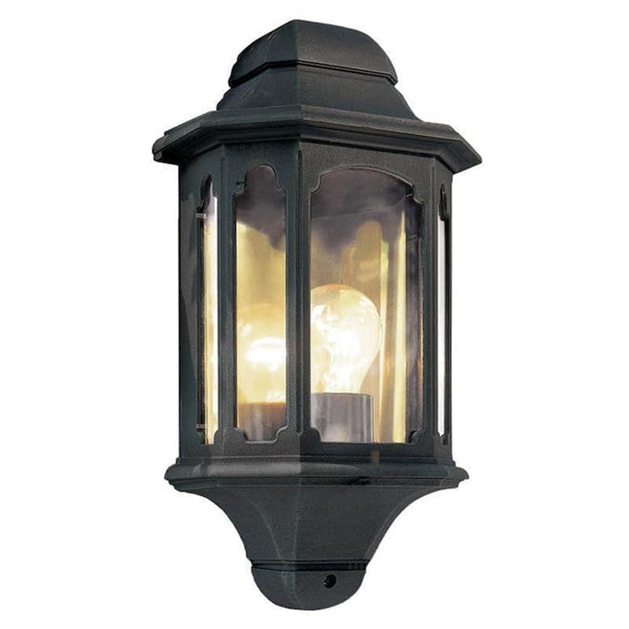 Elstead Chapel Black Finish Outdoor Half Wall Lantern