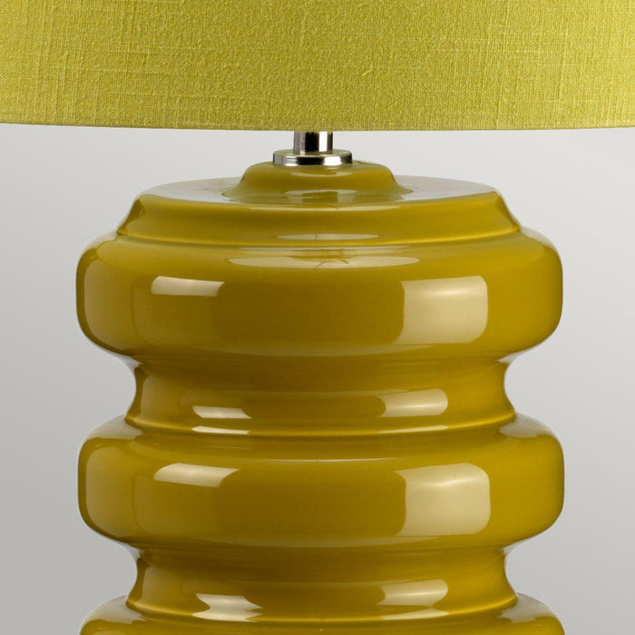 Elstead Contour Lime Glaze Ceramic Table Lamp - Lime Shade — lifestyle setting