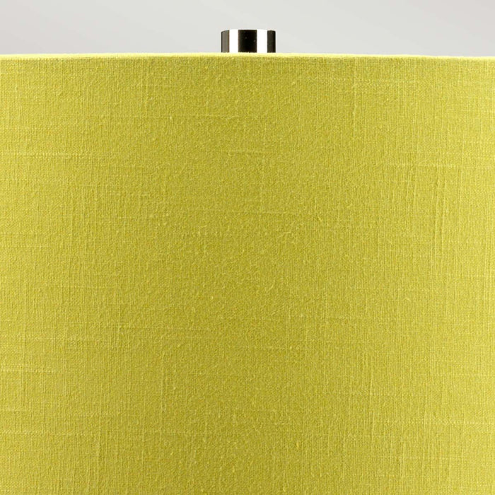 Elstead Contour Lime Glaze Ceramic Table Lamp - Lime Shade — side profile