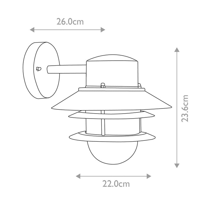 Elstead Copenhagen 1 Light Black Outdoor Wall Light — product detail