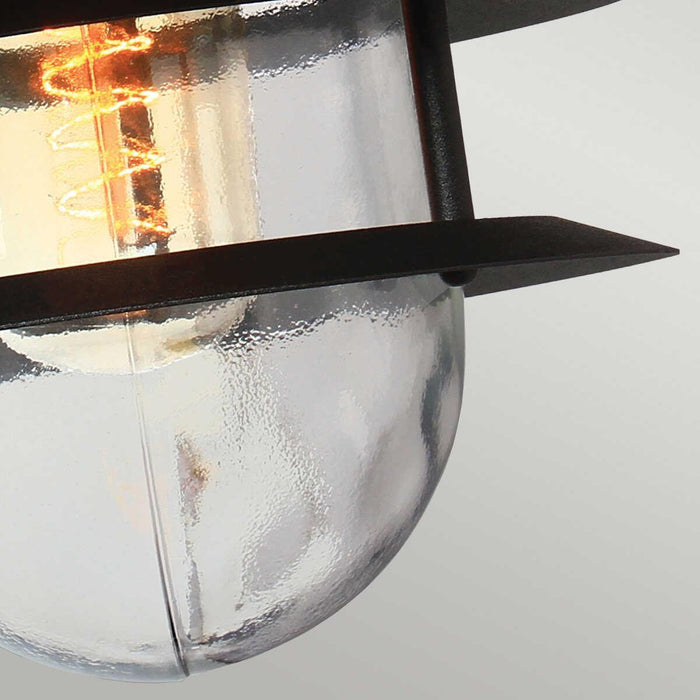 elstead copenhagen black outdoor wall light Close Up LED Bulb