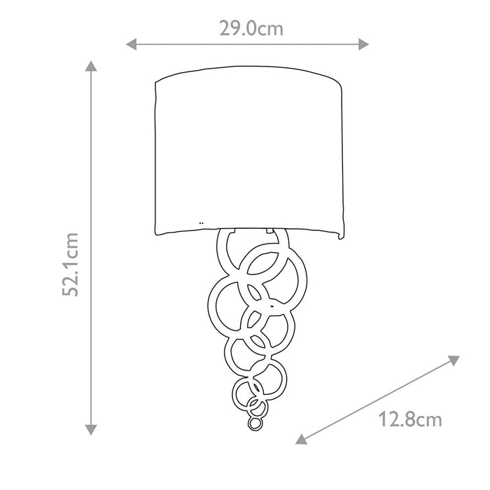 Elstead Curtis Medium 1 Light Aged Brass Wall Light — close-up detail