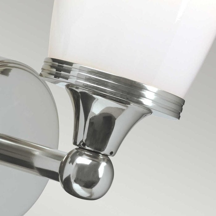 eliot polished chrome finish solid brass bathroom wall light Close Up