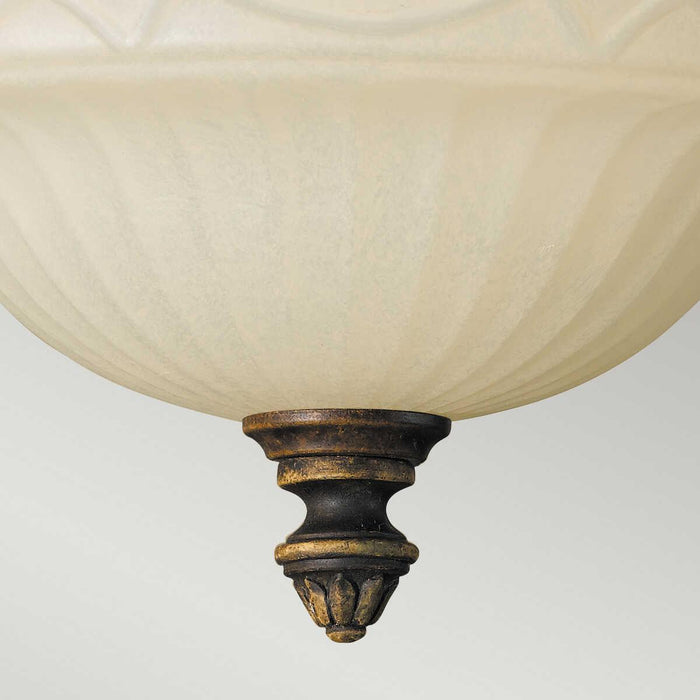 Elstead Feiss Drawing Room Bronze Flush Ceiling Light Living room weight image
