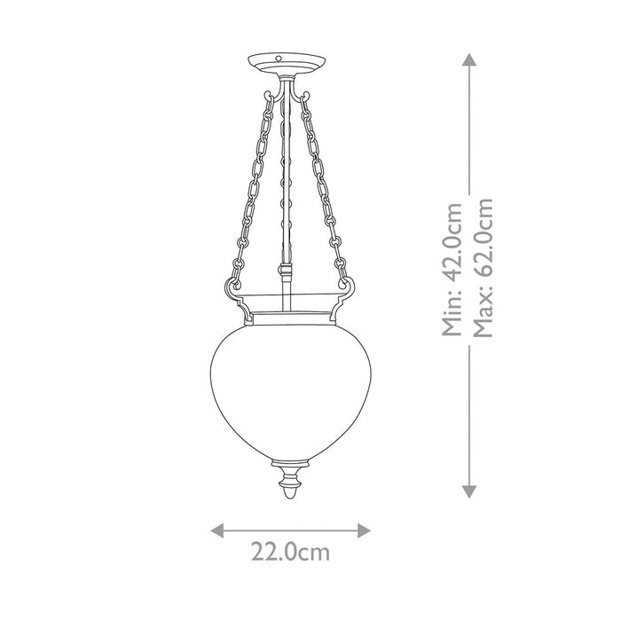 Elstead Finsbury Park Nickel Small 3 Light Ceiling Lantern — close-up detail