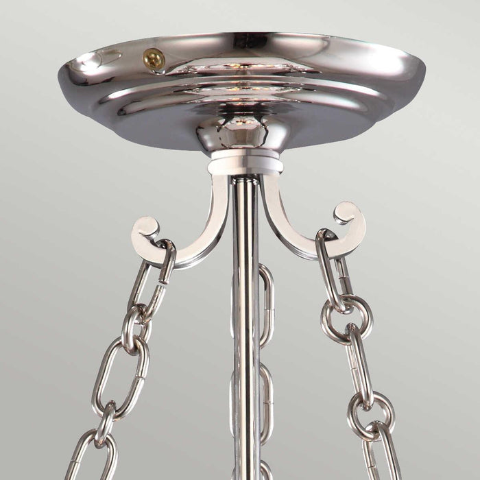 Elstead Finsbury Park Nickel Small 3 Light Ceiling Lantern-Ceiling Pendant Lights-Elstead Lighting-5-Tiffany Lighting Direct