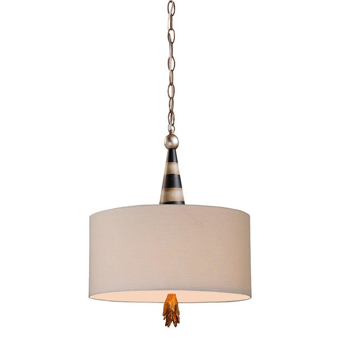 Elstead Flambeau 2 Light Black & Gold Pendant Ceiling Light-Ceiling Pendant Lights-Elstead Lighting-1-Tiffany Lighting Direct