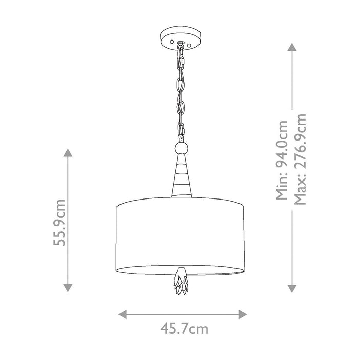 Elstead Flambeau 2 Light Black & Gold Pendant Ceiling Light — close-up detail