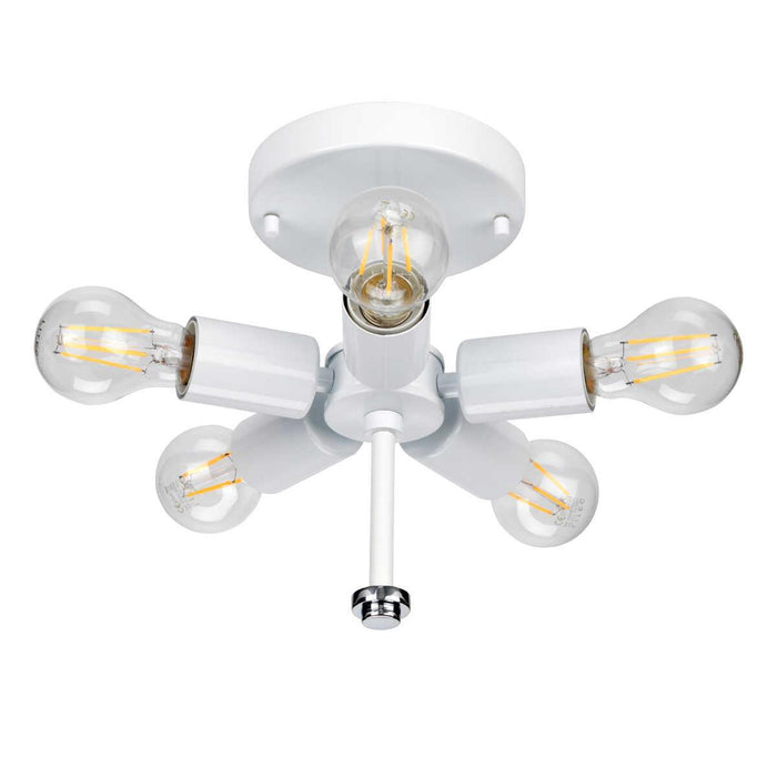 Elstead Fletcher 22" Pendant with Polished Chrome Finial Living room close up