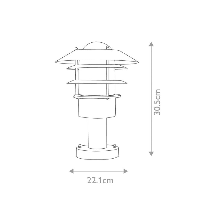 Elstead Helsingor Black Outdoor Pedestal Light — alternate view