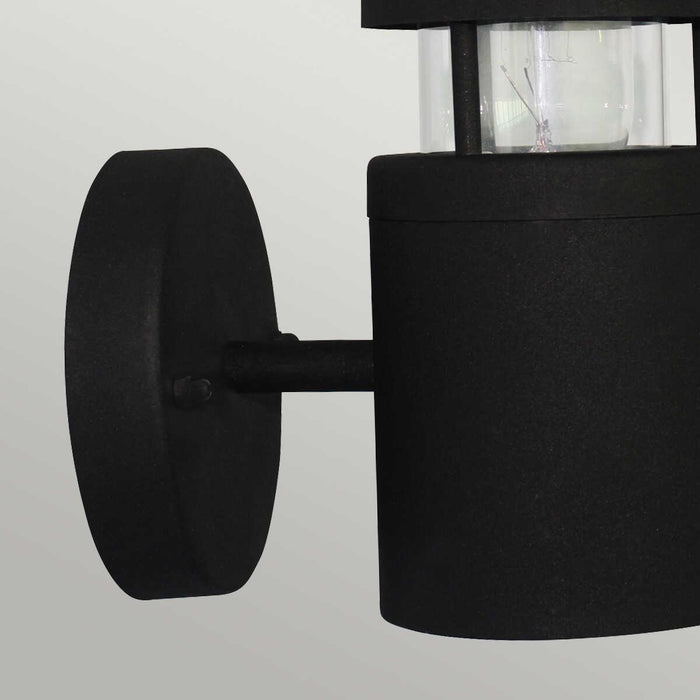 elstead hornbaek black outdoor wall lantern Detailed Close Up