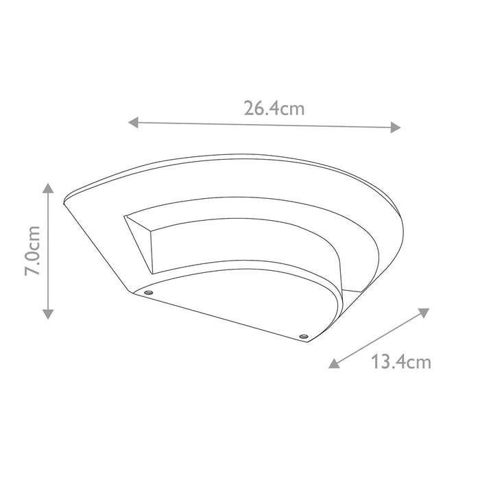 Elstead Kasper 1 Light Small Outdoor Wall Light Graphite — alternate view