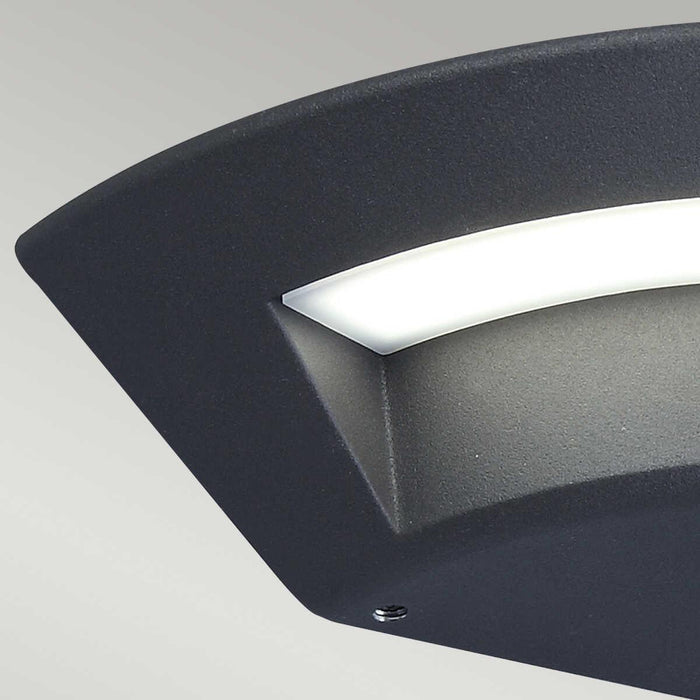 elstead lighting kasper 1 light small outdoor wall light graphite Detailed Close Up