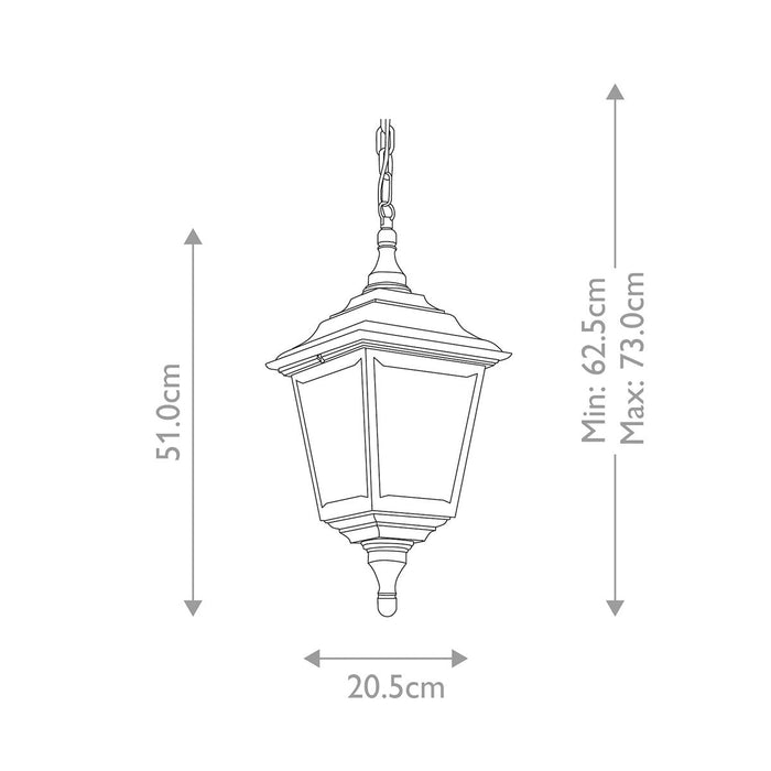 Elstead Kerry Black Outdoor Pendant Light — alternate view