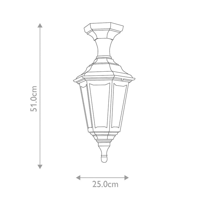 Elstead Kinsale Black Outdoor Pedestal/Porch Lantern — alternate view