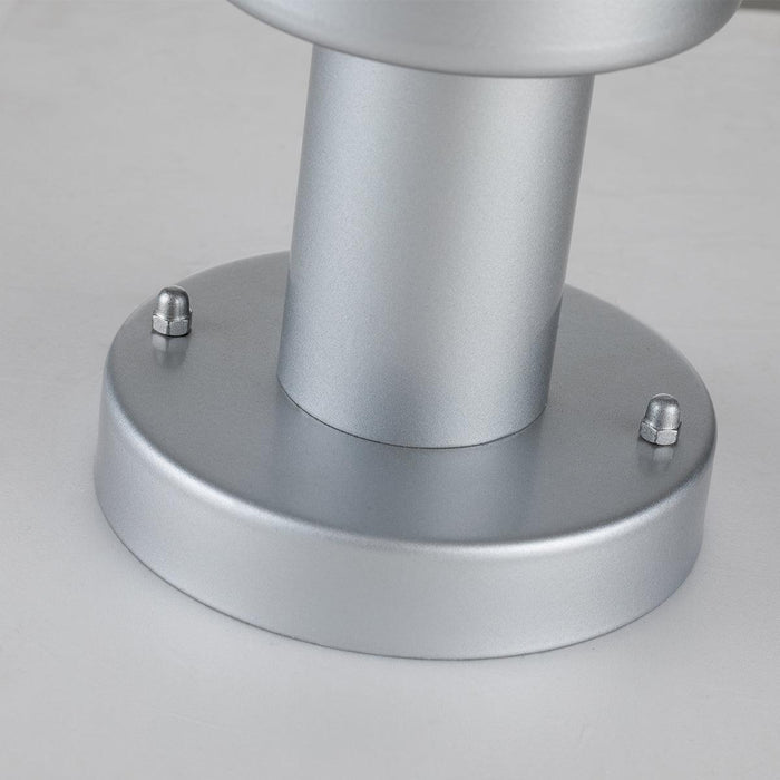elstead klampenborg 1 light silver outdoor pedestal Living Room Close Up