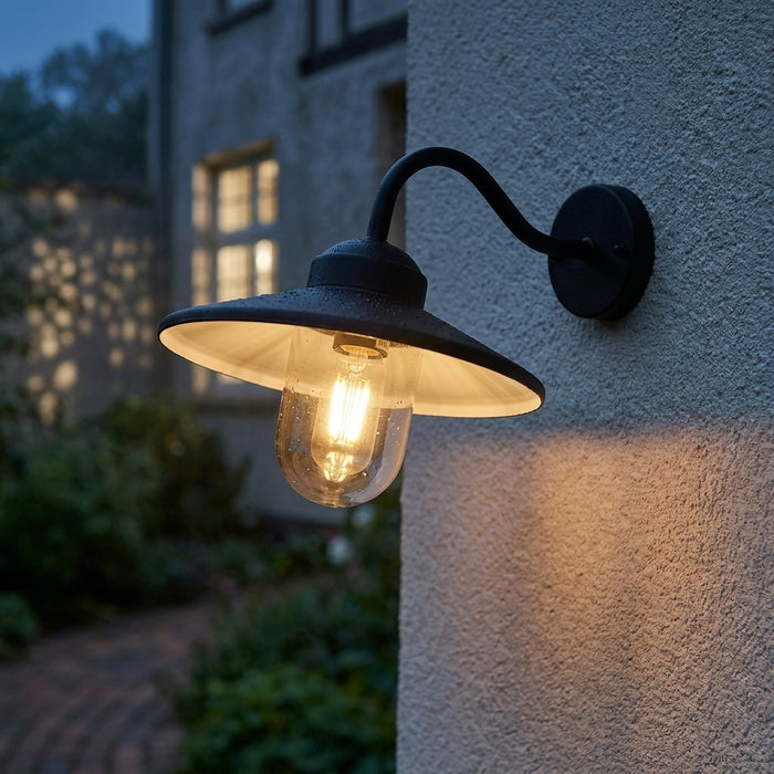 Elstead Klampenborg Black Outdoor Wall Light