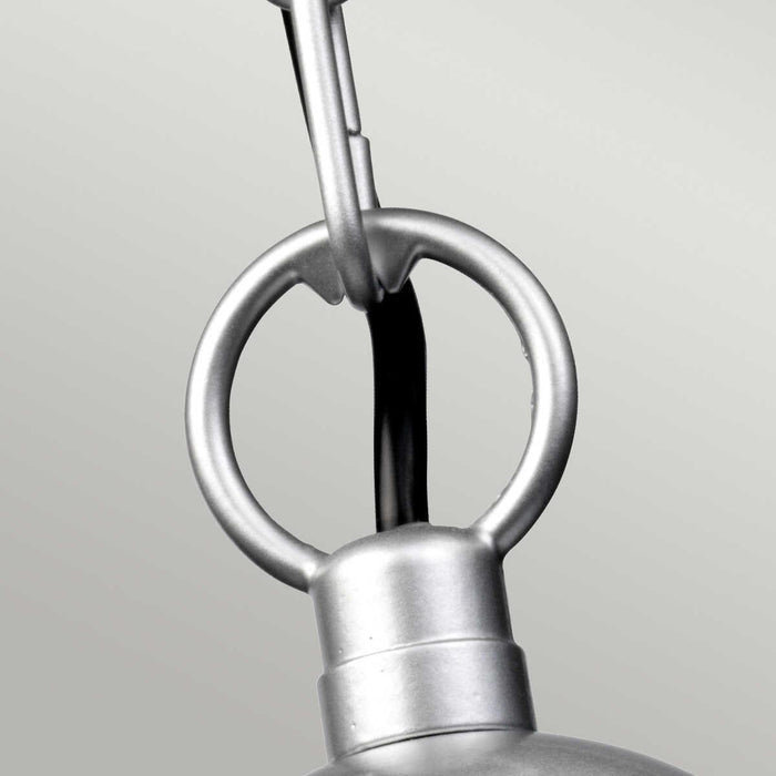 elstead klampenborg silver outdoor pendant lantern Living Room Close Up