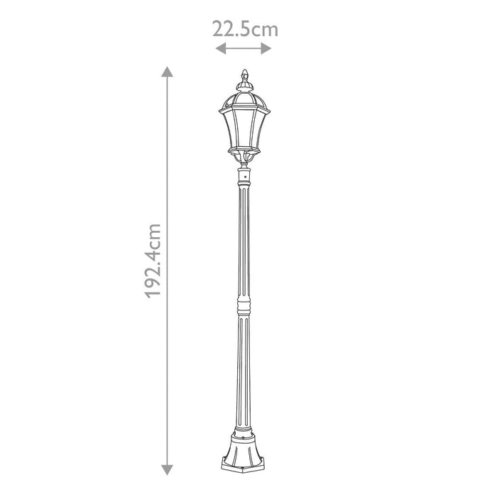 Elstead Ledbury Black Outdoor Lamp Post — alternate view