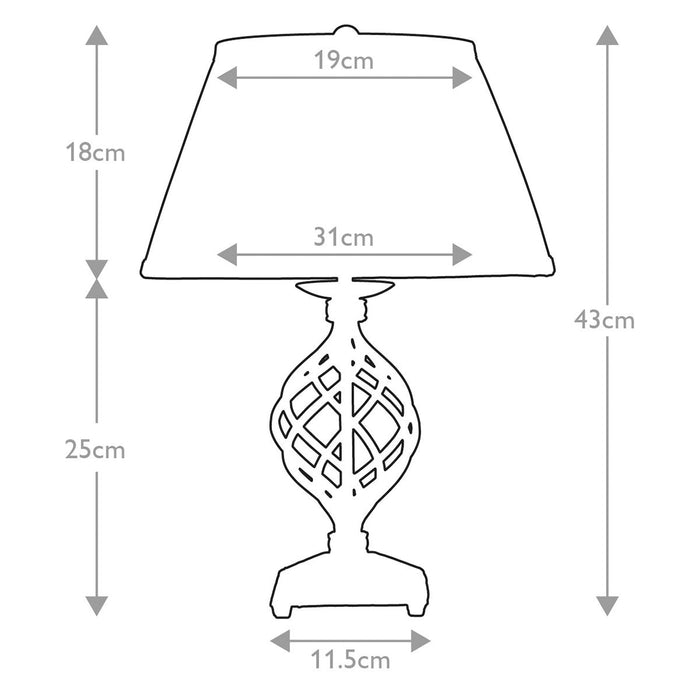 Elstead Lighting Belfry Table Lamp Base — close-up detail