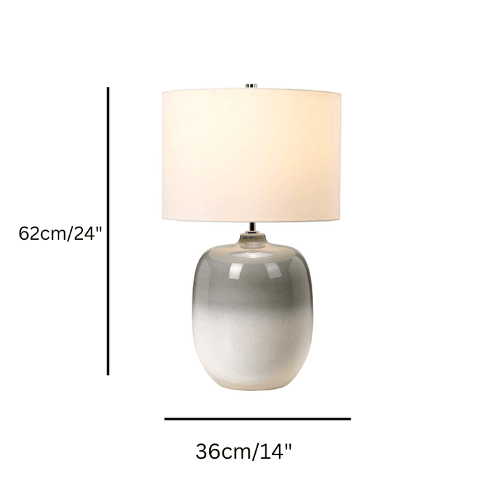 Elstead Lighting Chalk Farm Ceramic Table Lamp - Grey & White-Elstead Lighting-Living-Room-Tiffany Lighting Direct-[image-position]