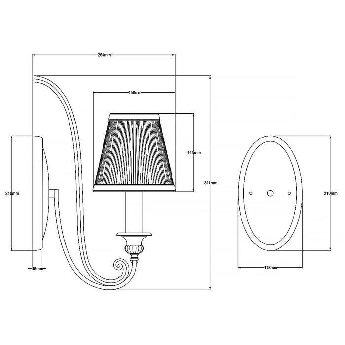 Elstead Lighting Feiss Abbey Wall Light — close-up detail