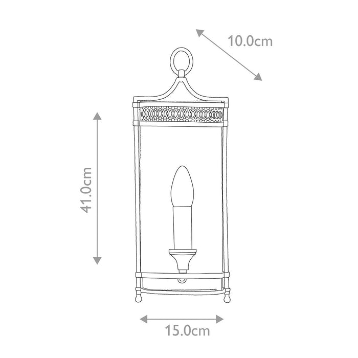 Elstead Lighting Guildhall 1 Light Dark Bronze Wall Light — close-up detail