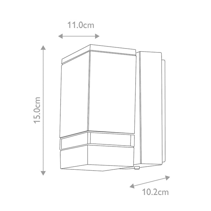 Elstead Lighting Jannik Graphite Outdoor Wall Light — close-up detail