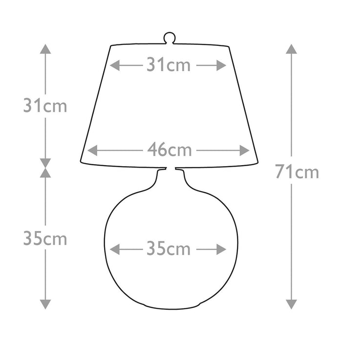 Elstead Lighting Large Laguna Large Ceramic Table Lamp — close-up detail