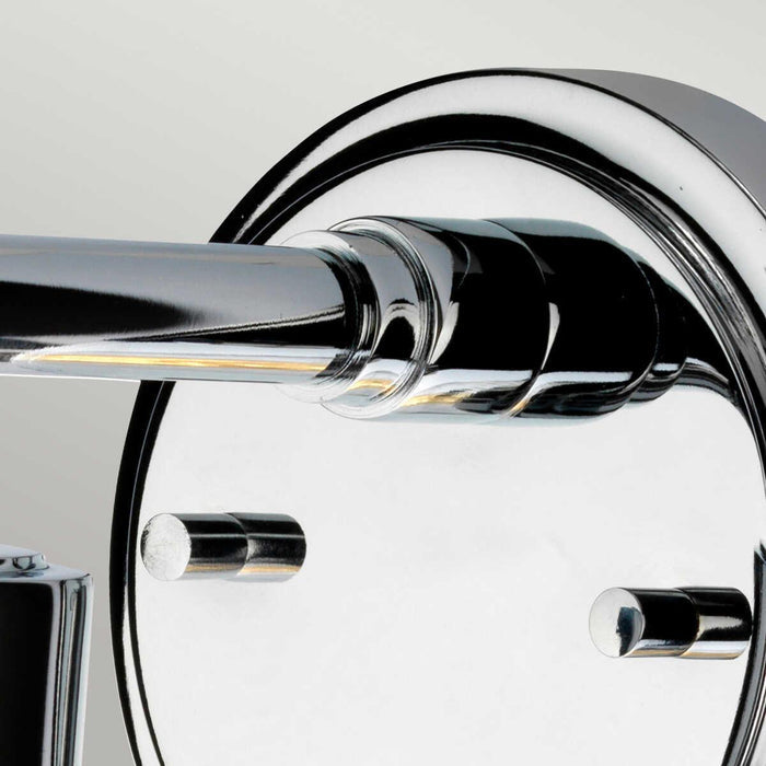 elstead lighting morvah polished chrome bathroom wall light Close Up