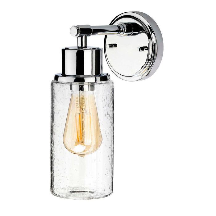 elstead lighting morvah polished chrome bathroom wall light detail close up