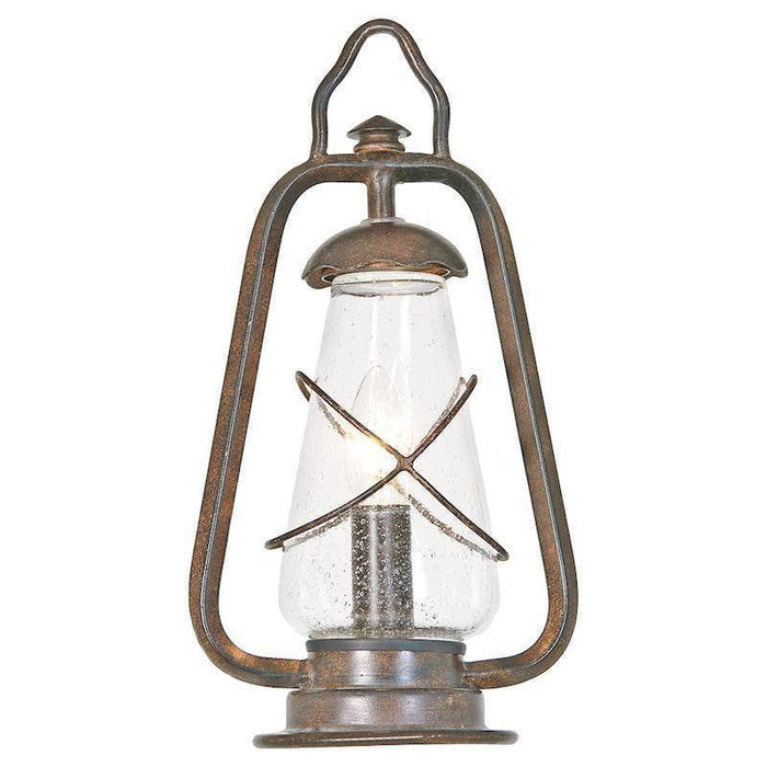 Elstead Miners Old Bronze Finish Outdoor Pedestal Lantern