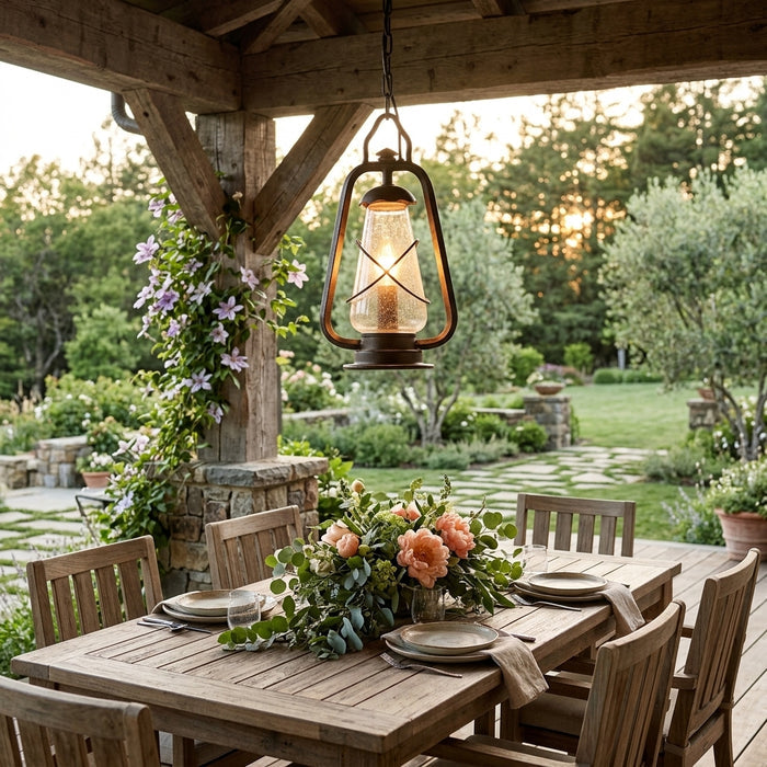Elstead Miners Old Bronze Outdoor Pendant Light - IP44