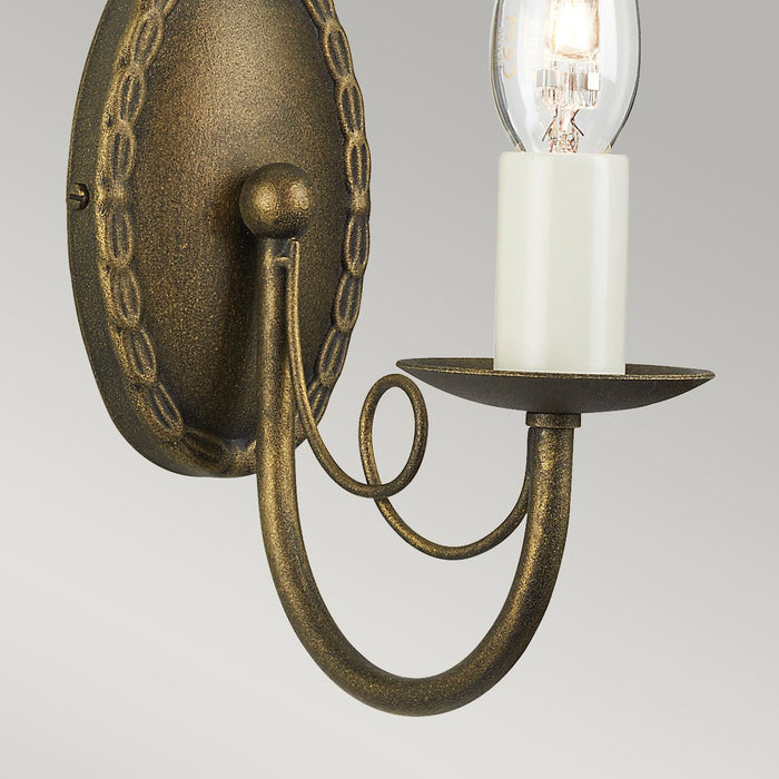 Elstead Minster Black & Gold 1 Light Wall Light — lifestyle setting